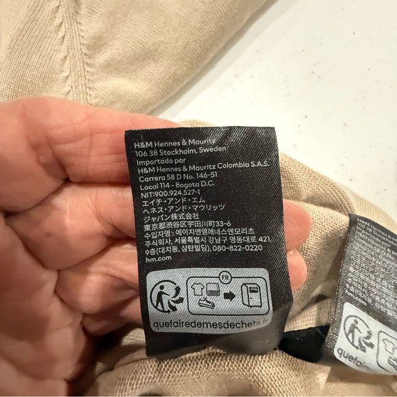 H&M Muscle Fit Polo Tan 1/4 Zip Shirt Short Sleeve Collar Men’s Size Large - Picture 10 of 13